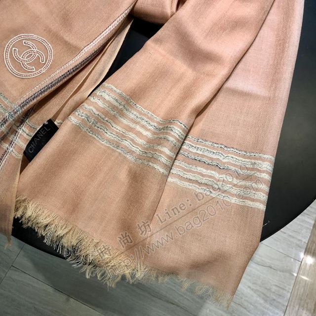CHANEL圍巾 香奈兒空心紗山羊絨圍巾 香奈兒絕美百搭款專櫃限量女長巾  llwj6726
